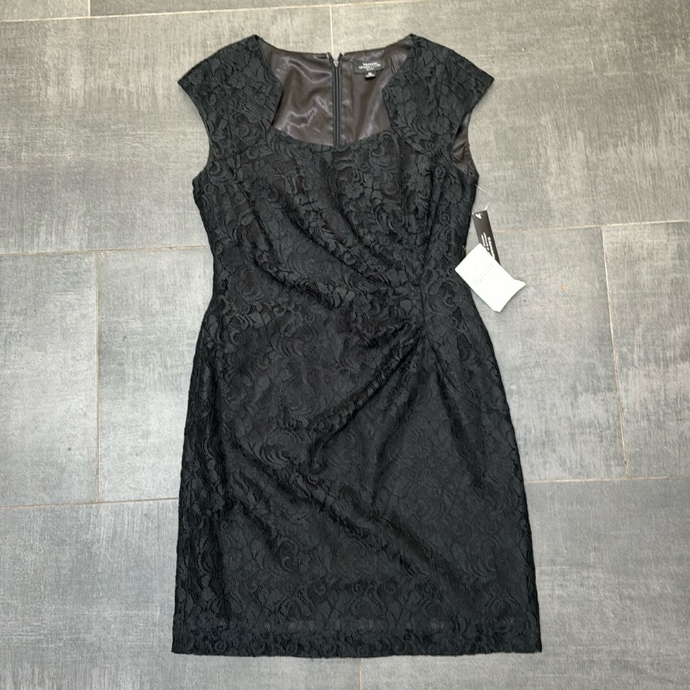 Tahari Black Lace Cocktail Dress